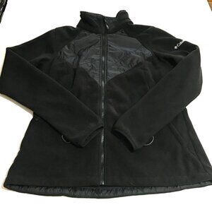 Columbia Womens XL Black Fleece Jacket Full Zip Interchange
